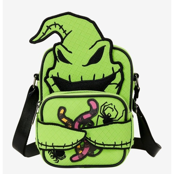 Loungefly Nightmare Before Christmas Glow in Dark Oogie Boogie Crossbody & Pouch - Picture 3 of 6